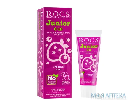 Зубна Паста Рокс Юніор (R.O.C.S. Junior) Ягідний мікс, 6-12 років 74 г №1