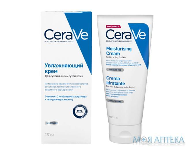 СераВе (CeraVe) зволожуючий крем для обличчя та тіла 177 мл для сухої і дуже сухої шкіри
