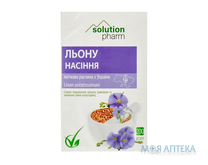 Насіння льону 200 г, Solution Pharm