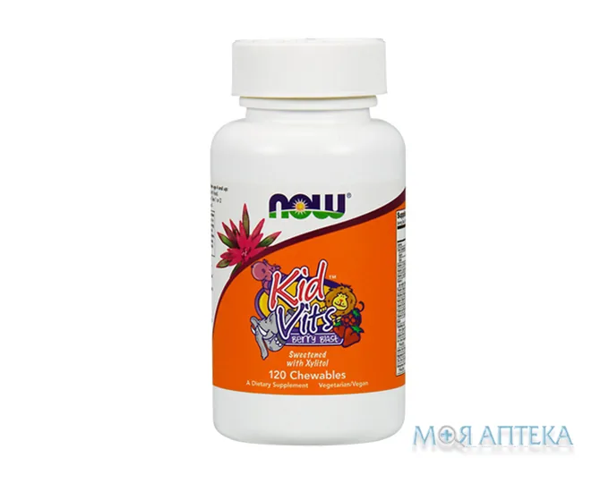 NOW Kids Vits Berry Blast (Нау Кідс Витс Ягідний вибух) комплекс вітамінів для дітей таблетки жув. №120 у флак.