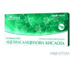 Ацетилсаліцилова кислота табл. 500 мг №20