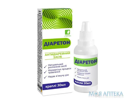 Діаретон краплі по 30 мл у флак.