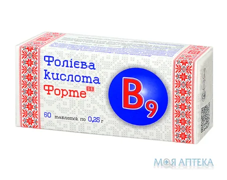 Фолієва Кислота Форте табл. 0,25 г №60