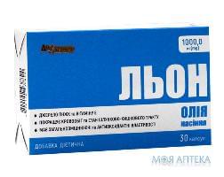 Масло семян льна капс. 1000 мг №30 Красота и Здоровье (Украина)