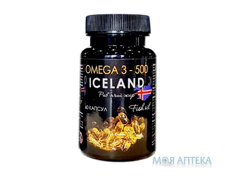 Омега 3-500 (риб`ячий жир 18/12) капсули по 500 мг №60