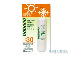 Бабарія (Babaria) бальзам для губ захисний Алое Вера SPF30 5,7 мл №1