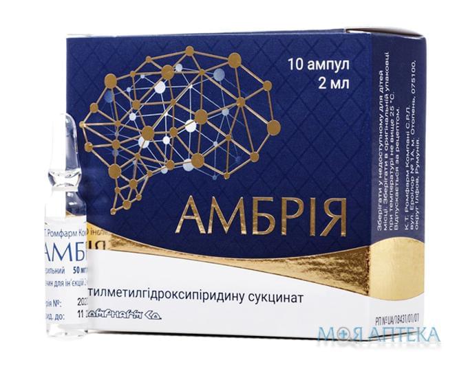 Амбрія розчин д/ін., 50 мг/мл по 2 мл в амп. №10