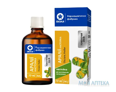 Аралії настойка по 50 мл у флак.