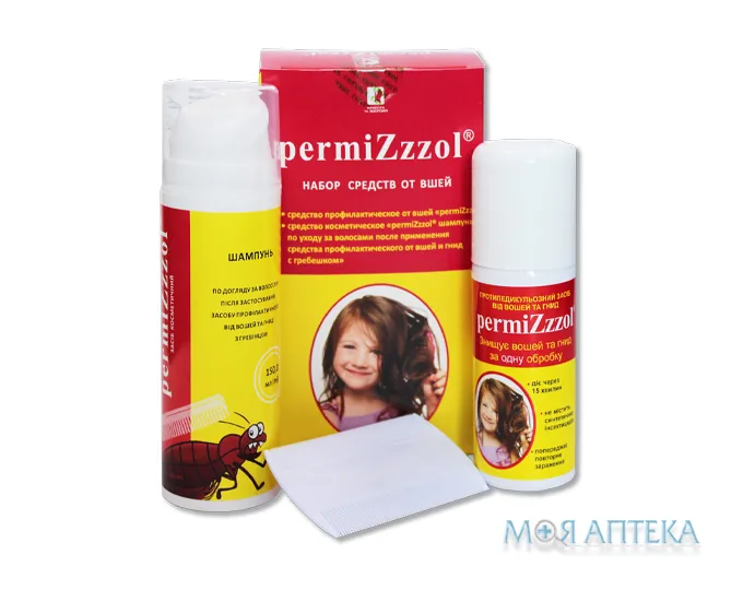 Пермізол Засіб профілактичний проти вошей Набір (спрей+шампунь+гребінець)
