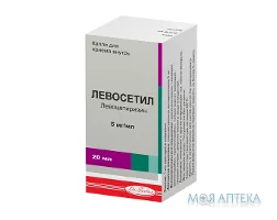Левосетил краплі ор., р-н, 5 мг/мл по 20 мл у флак.