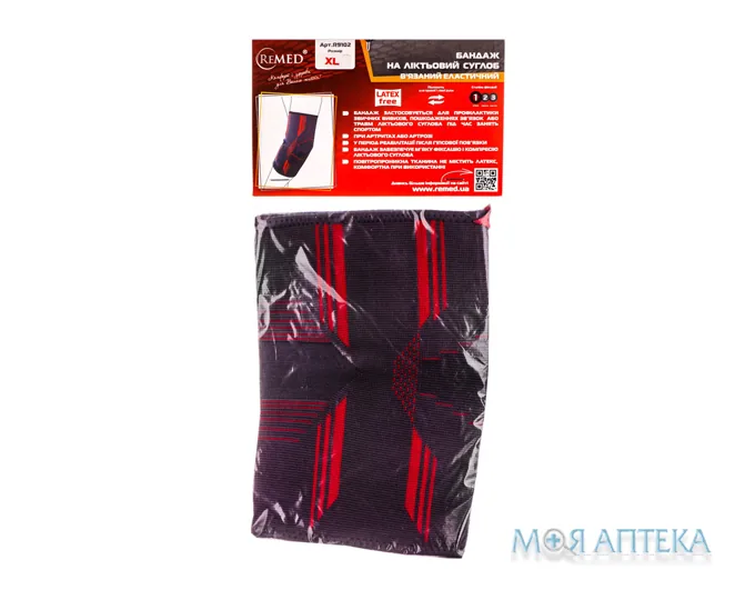 Бандаж на ліктьовий суглоб еластичний R9102, в`язаний, розмір XL