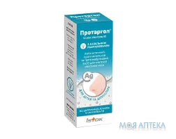 Протаргол пор. д/р-ну д/інтран. заст. 0,2г фл.+розч. з розпилювачем 10мл