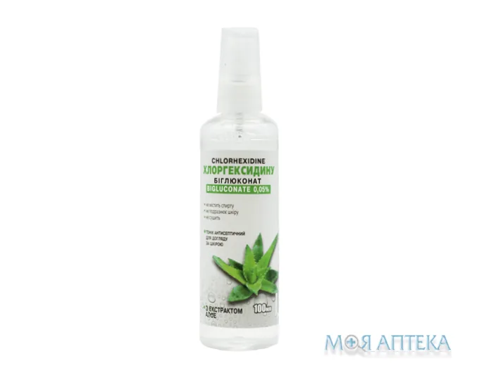Тонік Хлоргексидину Біглюконат 0,05% розчин 100 мл, з екстр. алое