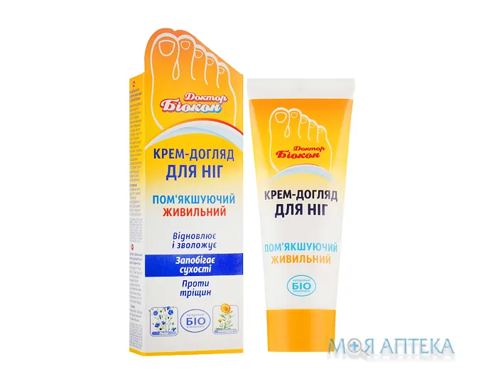 Доктор Біокон крем-догляд для ніг пом`якш. живильний 75 г №1
