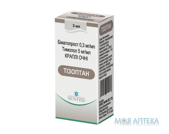 Тізоптан крап. очн. фл.-крапельницею 3 мл №3