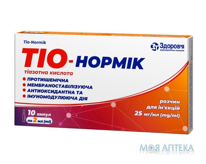 Тіо-нормік розчин д/ін., 25 мг/мл по 2 мл в амп. №10