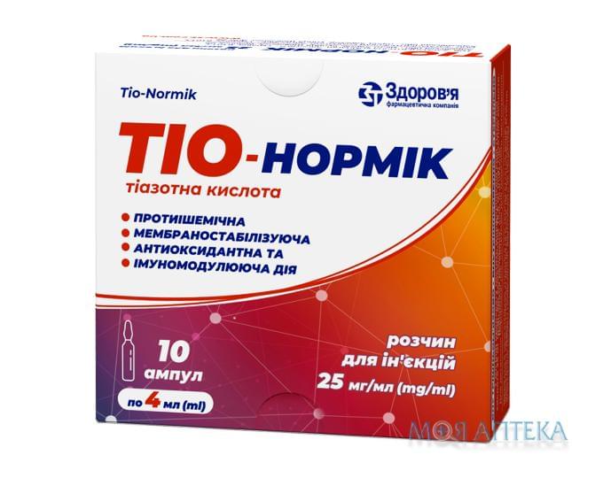 Тио-нормик раствор д /ин., 25 мг / мл по 4 мл в амп. №10