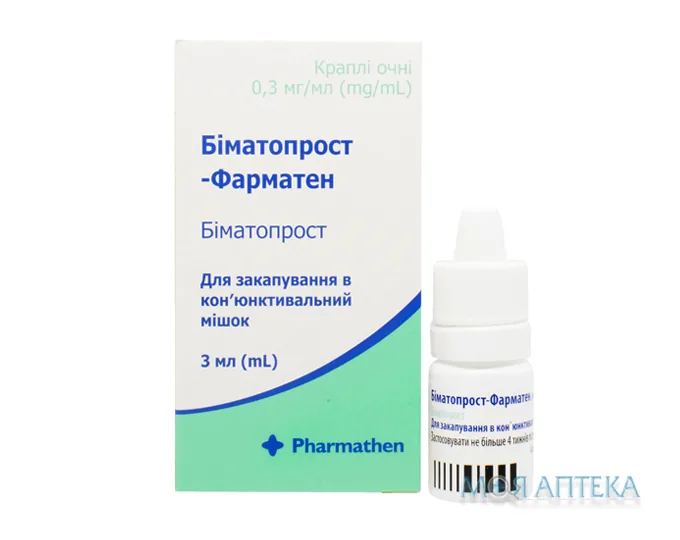 Біматопрост-Фарматен краплі оч., р-н 0.3 мг/мл по 3 мл у флак.-крап.