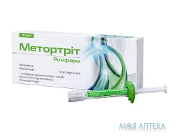 Метортріт розч. д/ін. 10 мг/мл по 1 мл у поперед. запов. шпр. з голк.