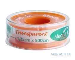 Пластырь медицинский Медрулл Транспарент (Medrull Transparent) 1,25 см х 500 см, на нетканой основе, катушка