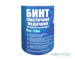 Бинт еластичний середньої розтяжності Teta 1,5м х 8см