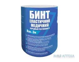 Бинт еластичний середньої розтяжності Teta 3м х 8см