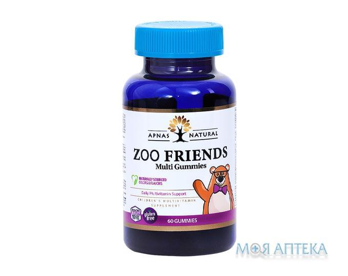 Мультb Зоо Друзья Апнас Натурал (Zoo Friends Apnas Natural) таблетки жевательные в форме мишек №60