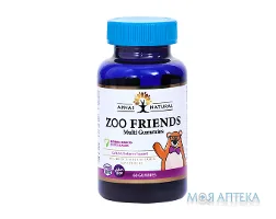 Мульті Зоо Друзі Апнас Натурал (Zoo Friends Apnas Natural) таблетки жувальні в формі ведмедиків №60
