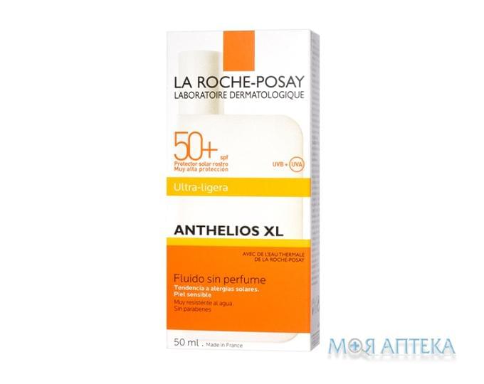 La Roche-Posay (Ля рош позе) Anthelios XL Солнцезащитный флюид ультралегкий и ультрастойкий для чувствительной кожи лица, SPF 50+, 50 мл