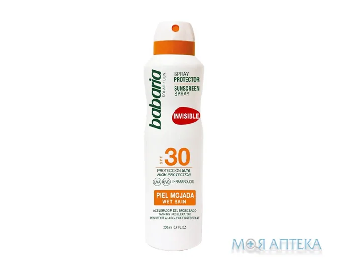 Бабарія (Babaria) спрей сонцезахисний невидимий для тіла SPF30 200 мл
