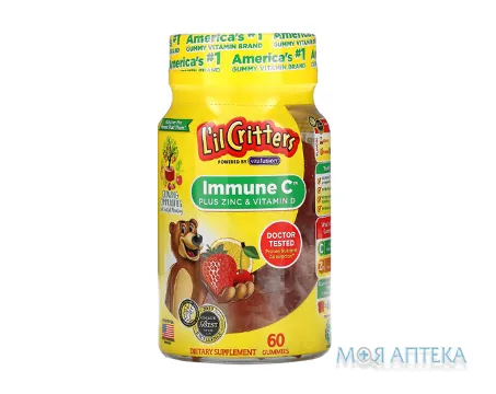 Вітамін С + цинк та вітамін Д пастилки жувальні №60