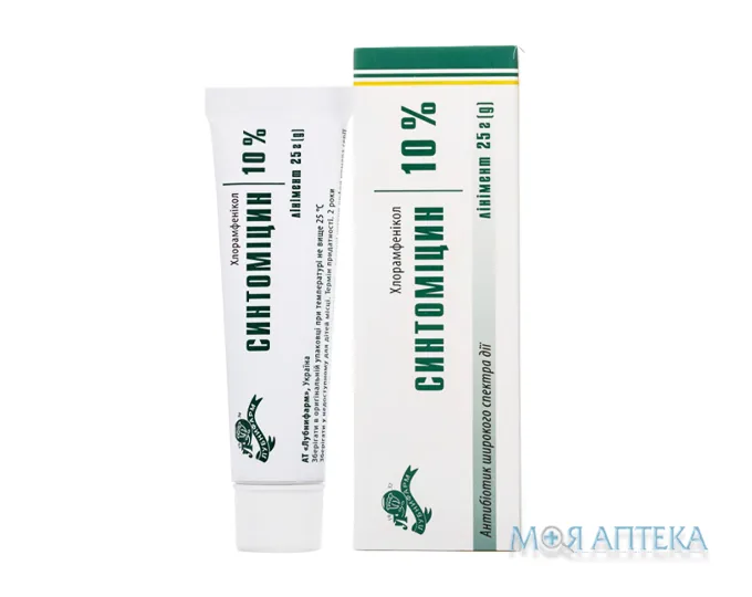 Синтоміцин лінімент д/зовн. заст. 10% туба 25 г №1