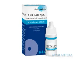 Акістан Дуо краплі оч., р-н по 2,5 мл у флак. №1