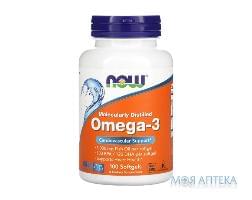 NOW Omega-3 (Омега-3) капс. м`які 1000 мг №100