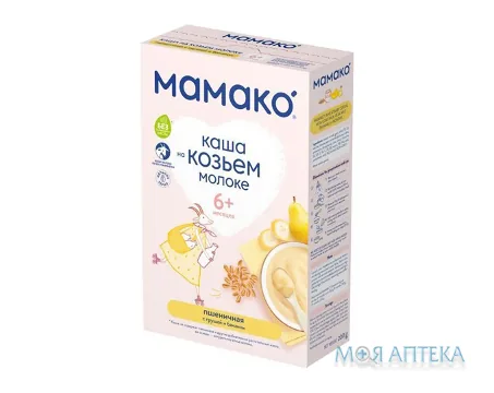 Каша Мамако молочна пшенична з грушею і бананом на козячому молоці 200 г