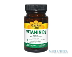 Кантрі Лайф (Country Life) Вітамін D3 капс. №100