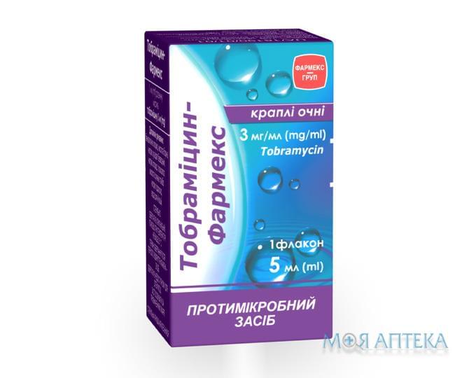 Тобраміцин-Фармекс краплі оч., р-н 3 мг/мл по 5 мл у флак.-крап.