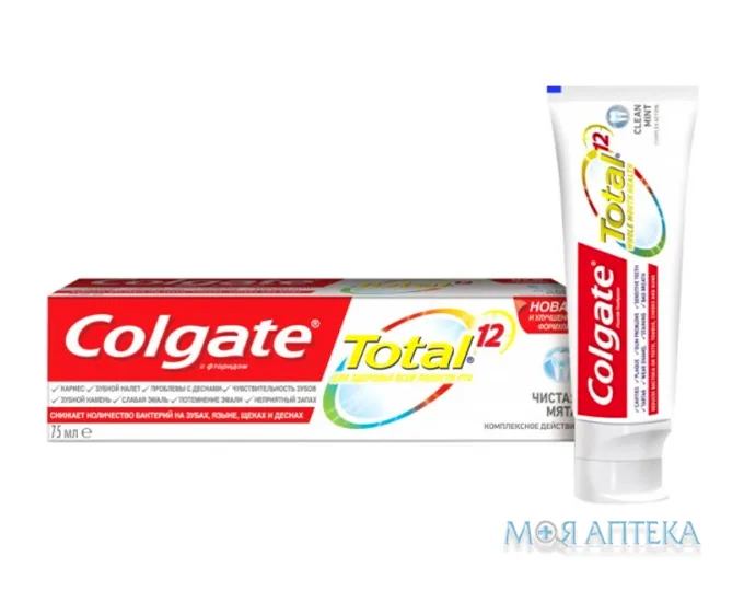 Зубна Паста Колгейт (Colgate) Тотал 12 Чиста м`ята, 75 мл