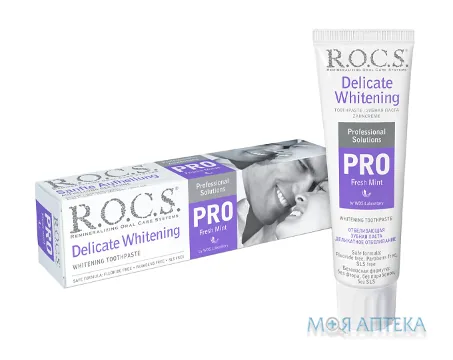 Зубна Паста Рокс Про (R.O.C.S. Pro) Делікатне відбілювання Fresh Mint, 135 г