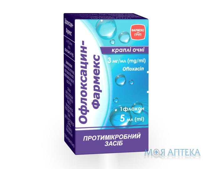 Офлоксацин-Фармекс капли оч., р-н 3 мг / мл по 5 мл в флак.-кап.