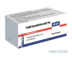 Тайгециклин-Виста лиофилизат для р-ра д/инф. по 50 мг №10 во флак.