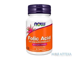 NOW Folic Acid (Нау Фолієва кислота) табл. 800 мкг фл. №30