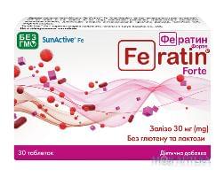 Фератин Форте таблетки улучшающие работу головного мозга, энергетический метаболизм упаковка 30 шт