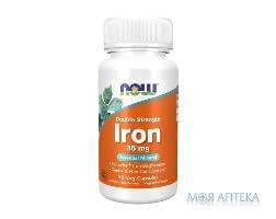 NOW Iron (Залізо) капсули 36 мг №30