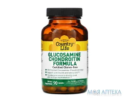 Кантрі Лайф (Country Life) Глюкозамін Хондроітин формула капсули №90