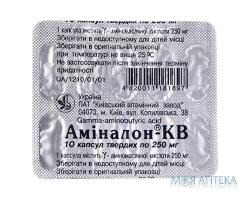 Аминалон табл. п / о 250 мг блистер №10