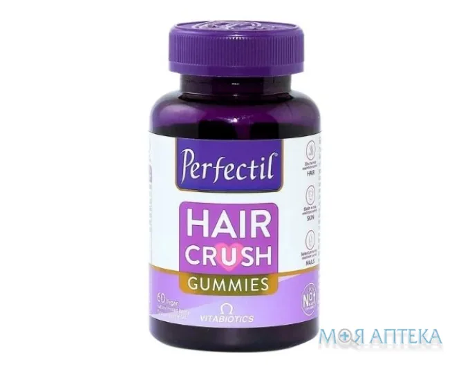 Перфектил Hair Crush Gummies пастилки жувальні для пошкодженого волосся №60