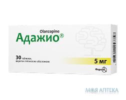 Адажио таблетки, в / плел. обол., по 5 мг №30 (10х3)