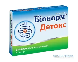 Біонорм Детокс таблетки, дисперг. по 1.5 г №6 у бліс.
