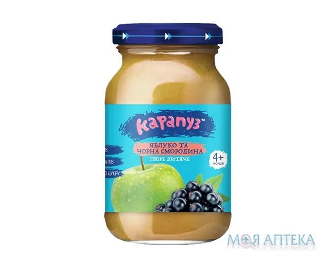 Пюре дитяче Карапуз яблуко-чорна смородина 200 г